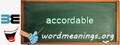 WordMeaning blackboard for accordable